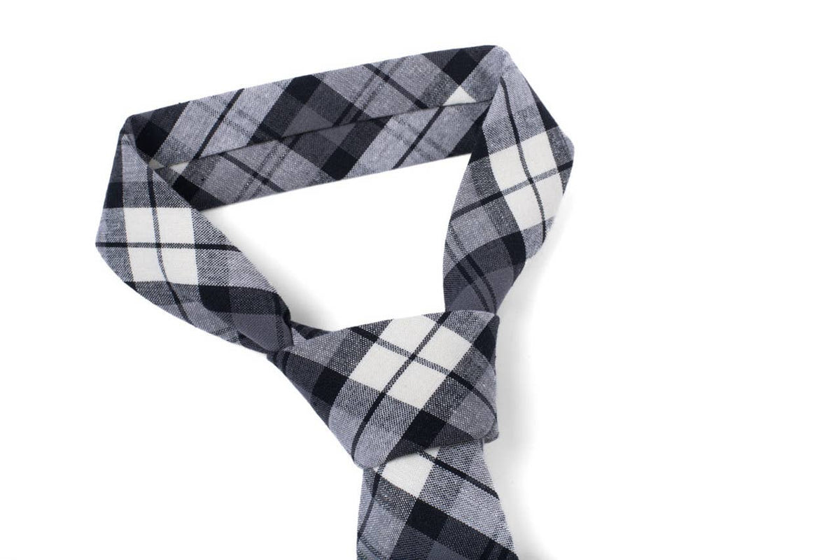 Selini New York - Men's 100% Cotton Checkered Ties 16 — alternate product image, view 4