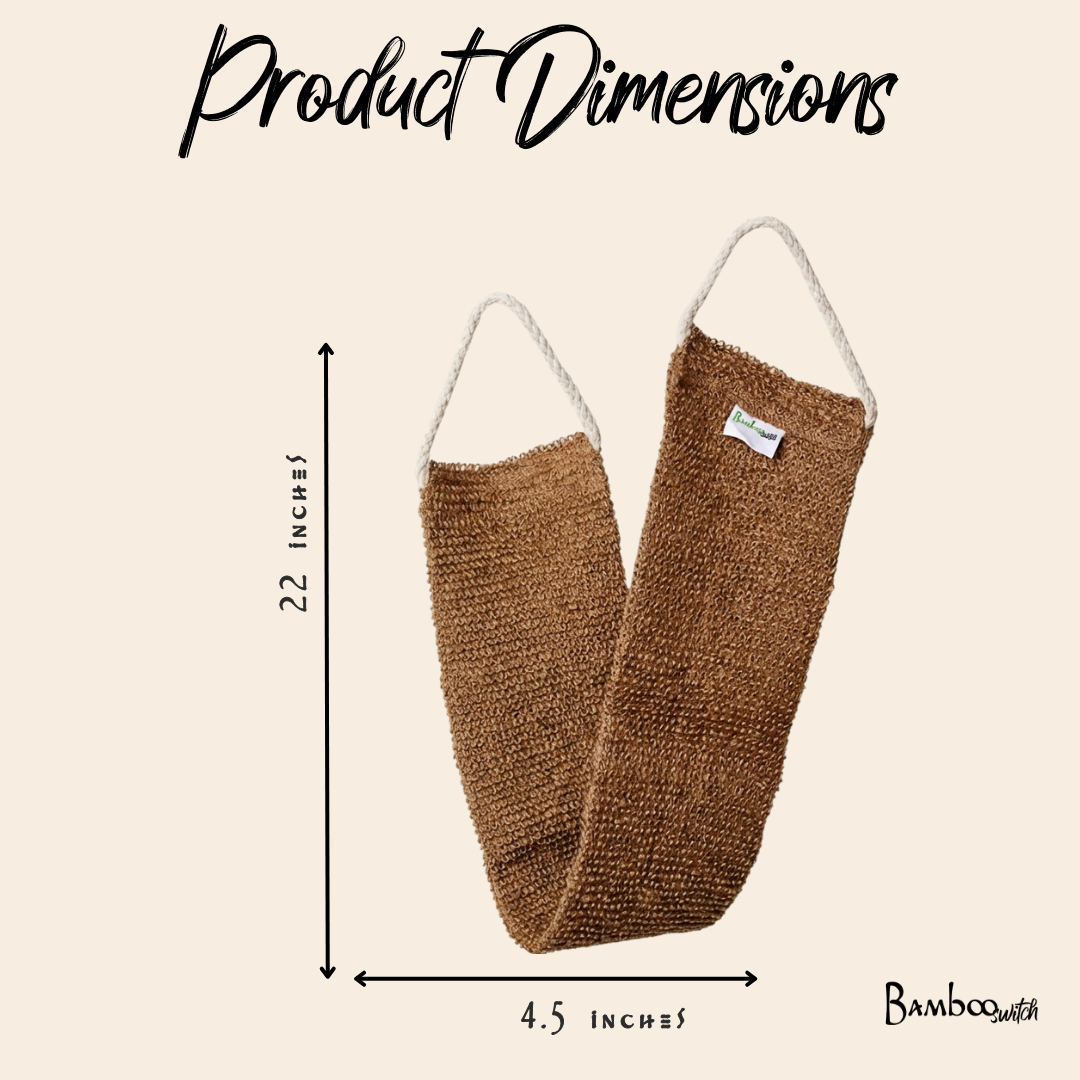 Bamboo Switch - Sisal Linen Back Exfoliating Strap, Wellness Bestseller — alternate product image, view 3