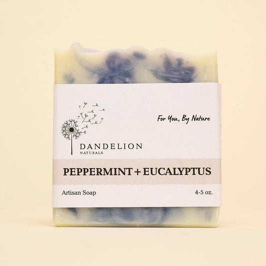 Dandelion Naturals - Jabón en barra de menta y eucalipto | Jabón en barra con aceites esenciales