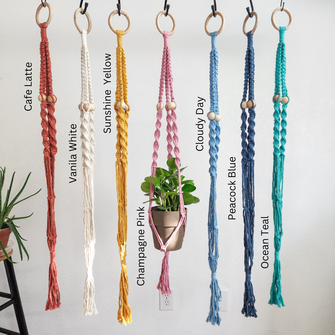 Handmade By Uruba - Boho Macrame Beaded Plant Hanger for Indoor & Outdoor Use — alternate product image, view 5