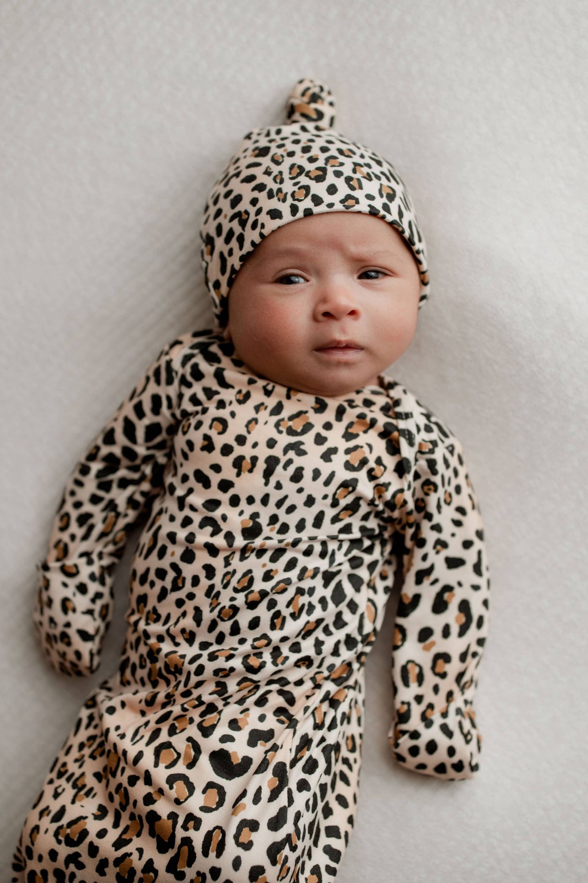 Three Little Tots - Leopard Knotted Gown — alternate product image, view 5