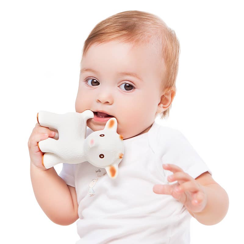 Natural Rubber Toys - Natural Rubber Teether Goat