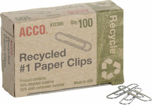 Clips de papel reciclados