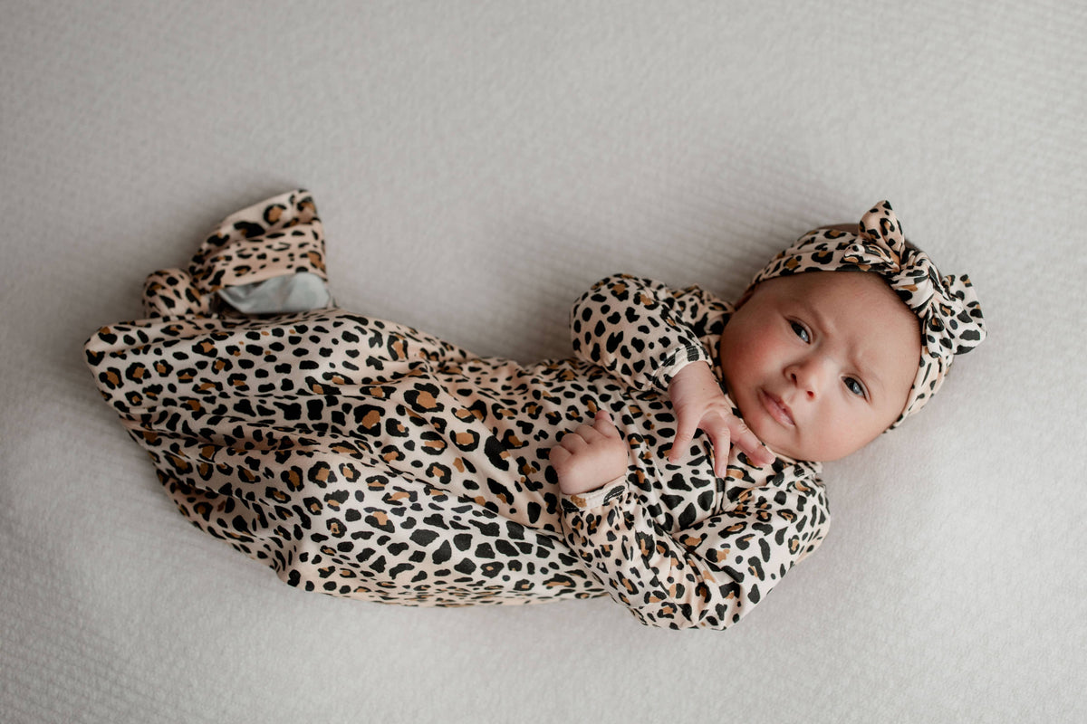 Three Little Tots - Leopard Knotted Gown — alternate product image, view 11