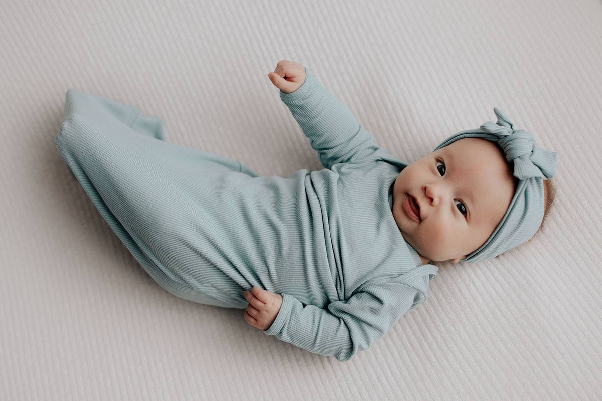 Three Little Tots - Blue Bird Knotted Gown — alternate product image, view 20