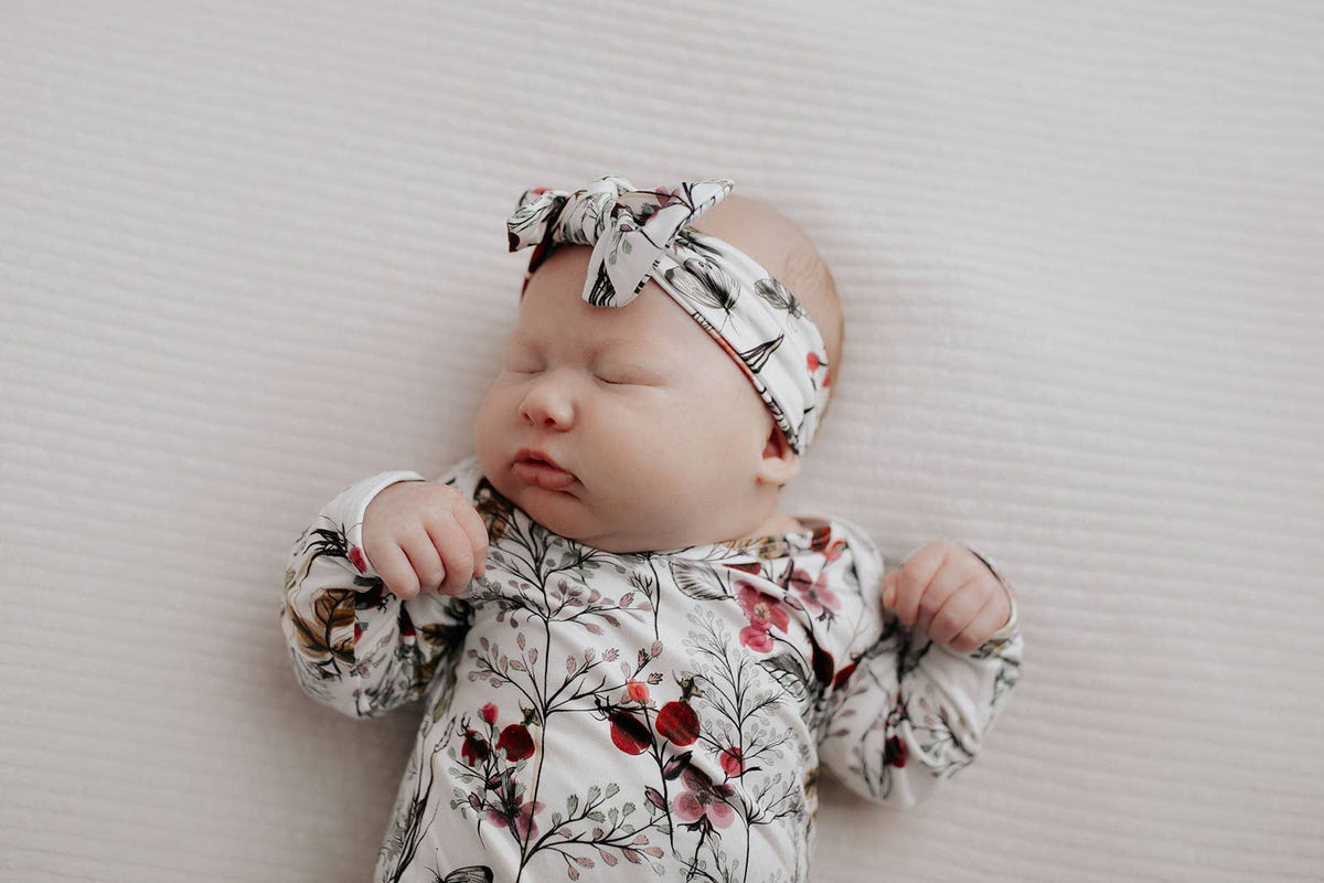 Three Little Tots - Floral Flower Knotted Gown — alternate product image, view 3