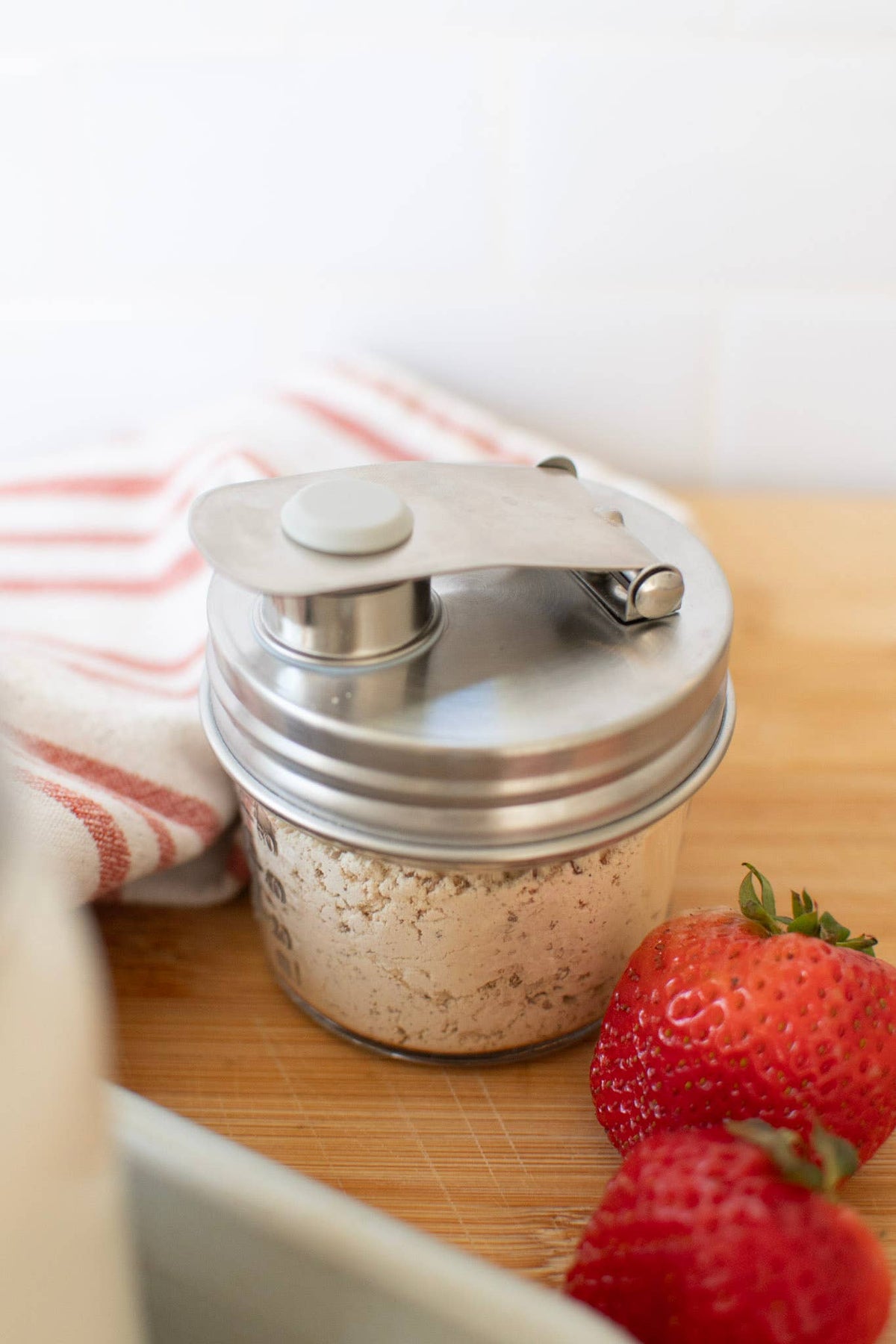 Zefiro - Pourable Jar Lid - Wide Mouth - Stainless Steel