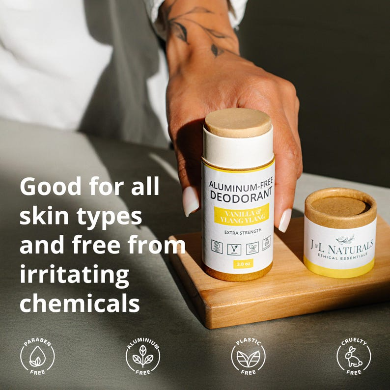 Natural Deodorant for Sensitive Skin - Baking-Soda Free (TRAVEL SIZE 1.3 oz.)