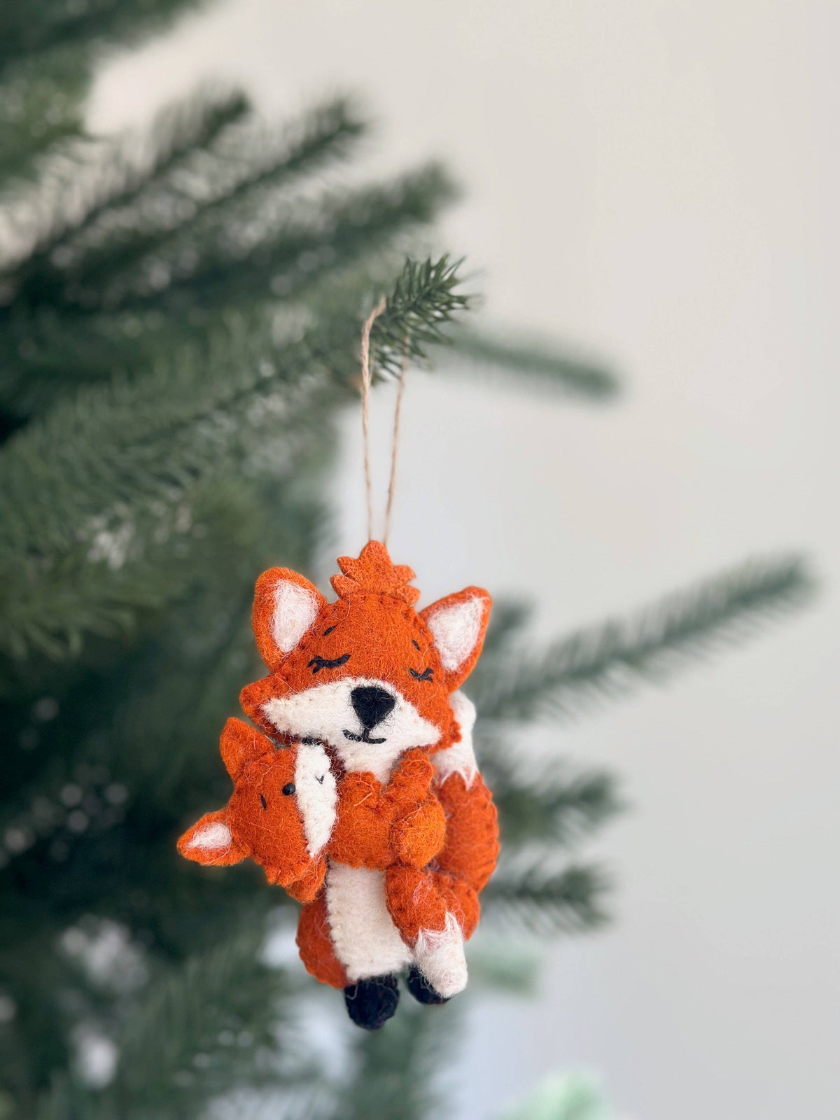 Ganapati - Felt Ornament - Fox and Baby — alternate product image, view 2