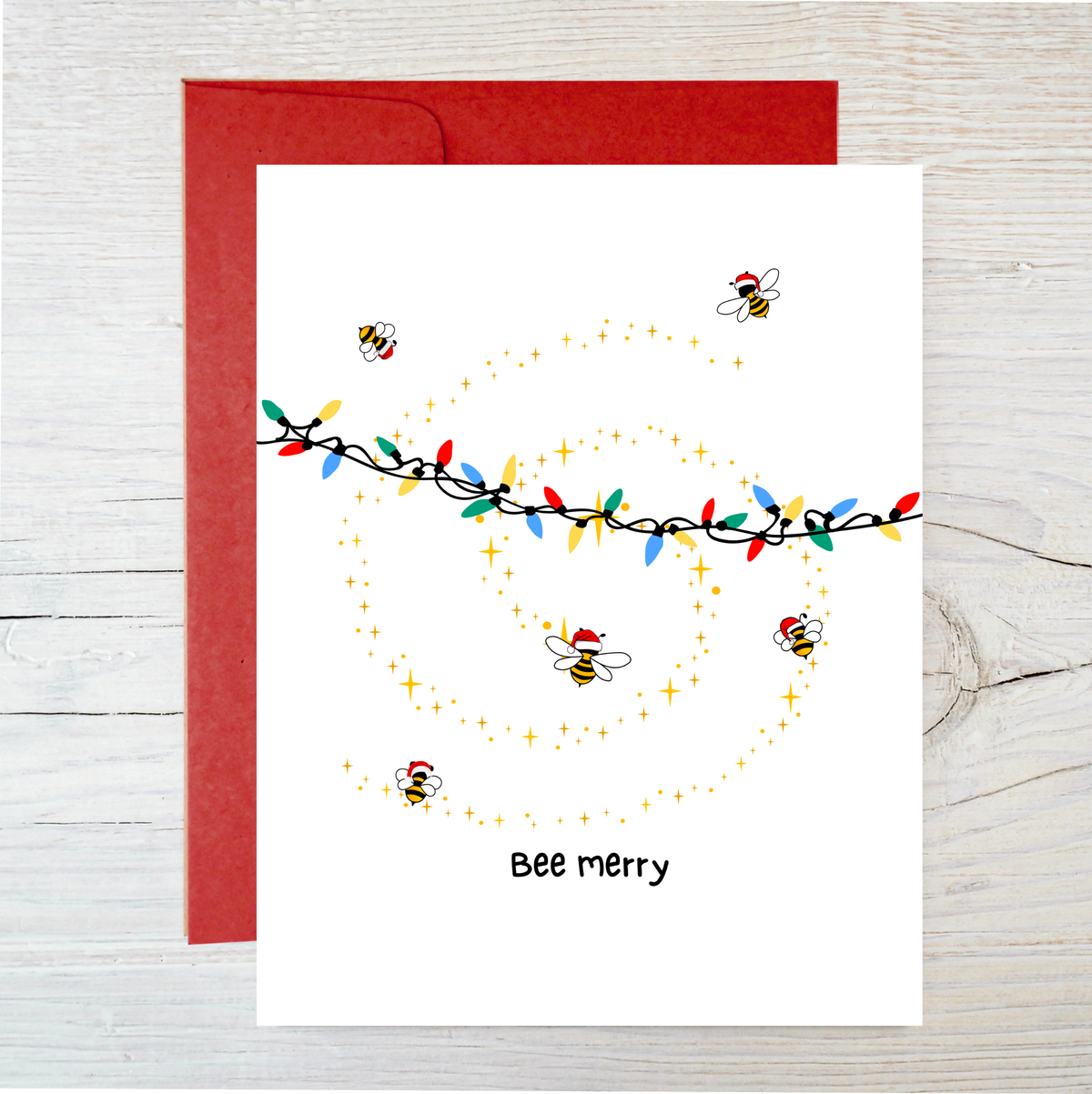 The Raven’s Edge Studio - Plantable Christmas Card: Eco Friendly Holiday, Bee Merry