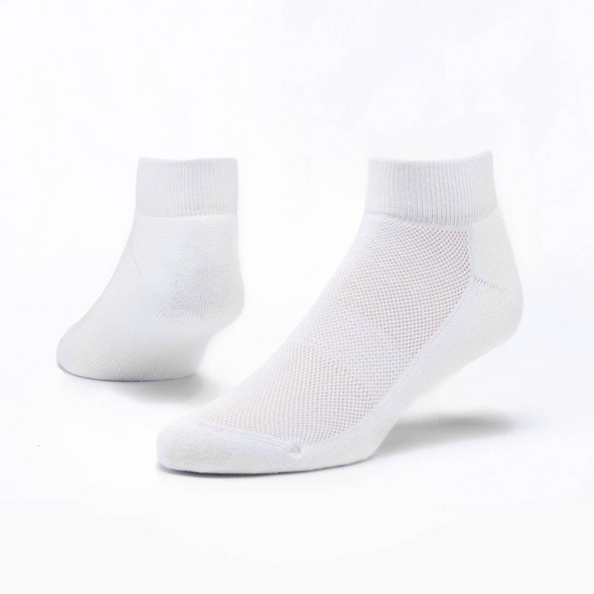Maggie's Organics recycled-polyester blend organic cotton sport socks — pair of white organic cotton sport socks