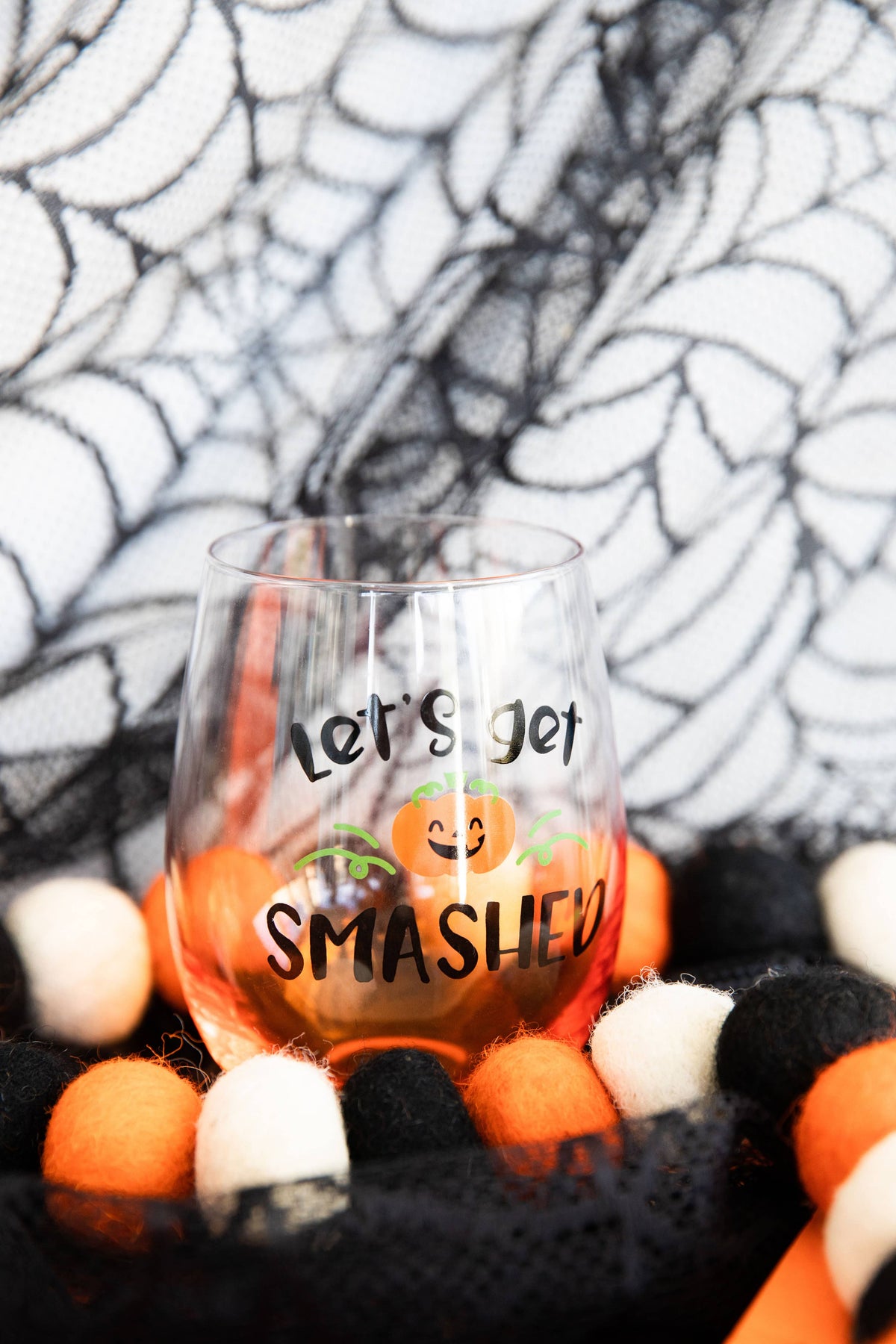Vaso de vino sin tallo de Halloween - Vamos a emborracharnos