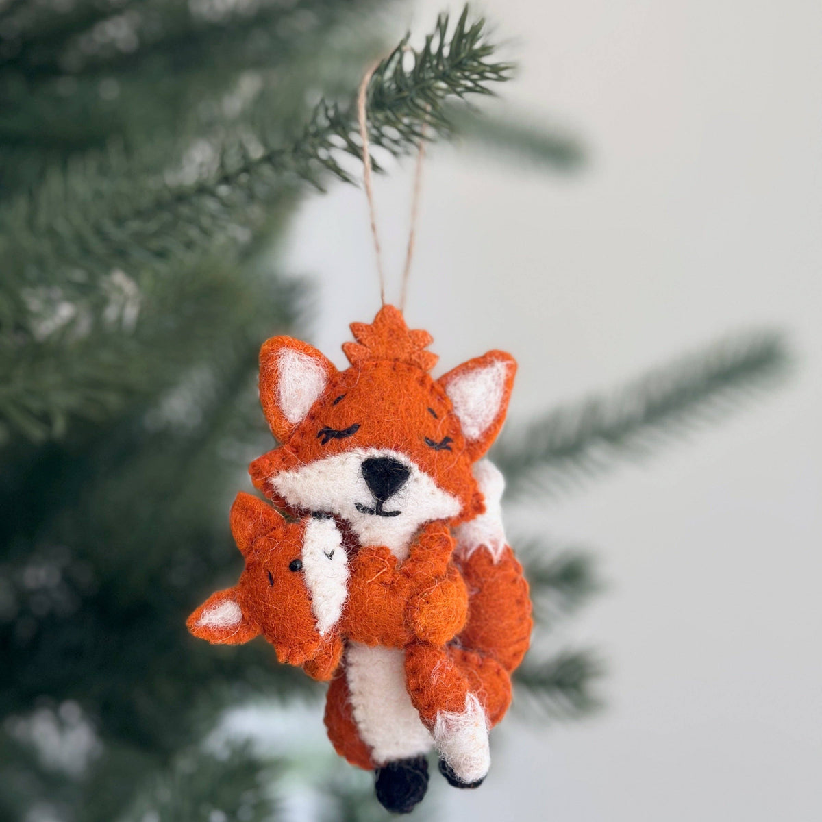 Ganapati - Felt Ornament - Fox and Baby