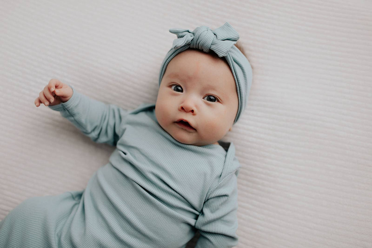 Three Little Tots - Blue Bird Knotted Gown — alternate product image, view 17
