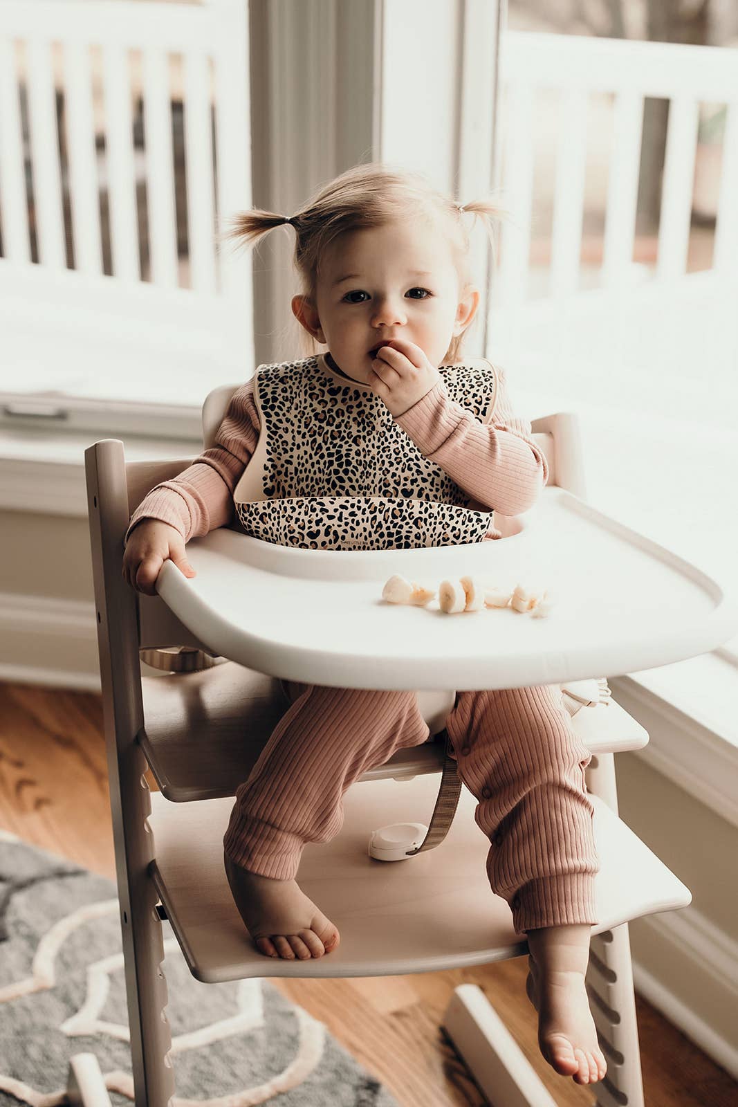 Three Little Tots - Leopard Print Silicone Bib with Crumb Catcher — alternate product image, view 11
