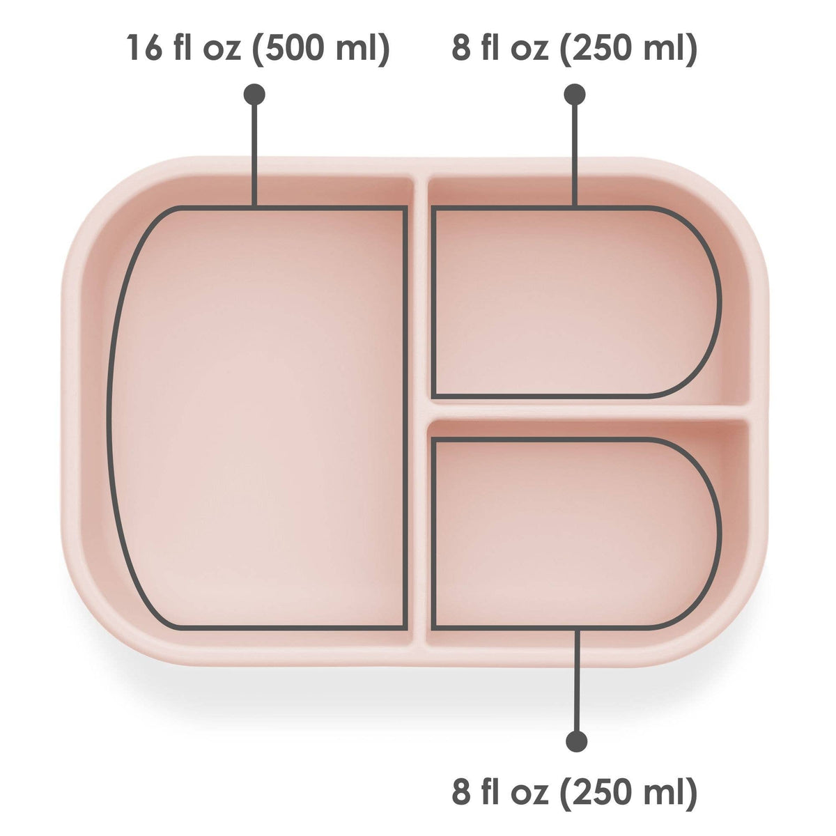 Ali+Oli - Ali+Oli Leakproof Silicone Bento Box (Blush) Back to School