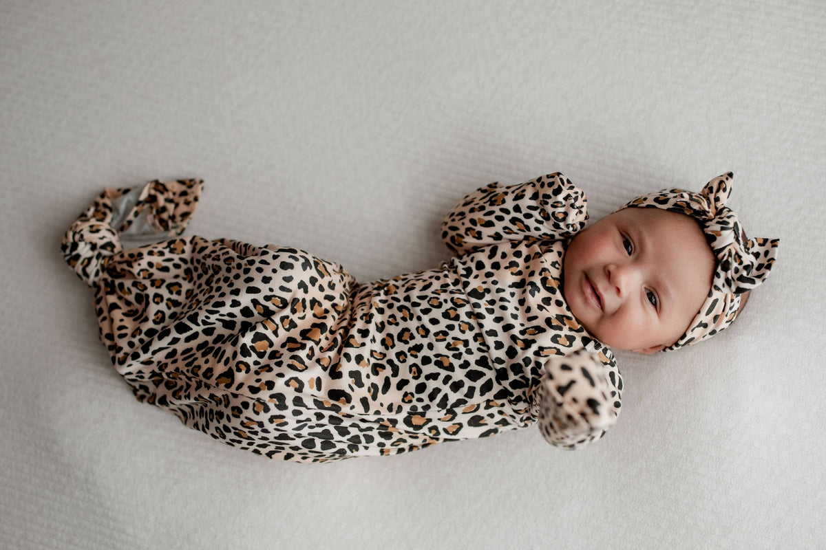 Three Little Tots - Leopard Knotted Gown — alternate product image, view 15