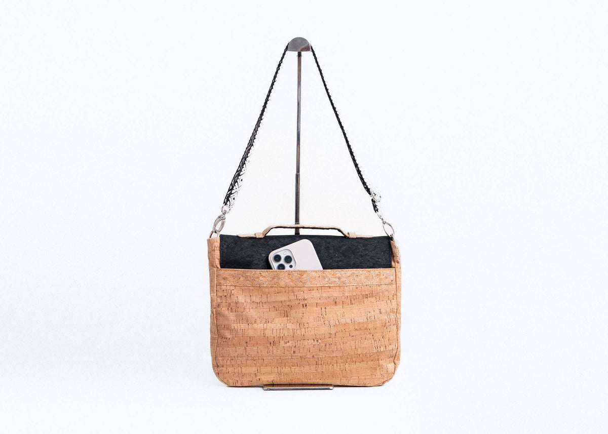 KORK & Inspired by KORK - Crescent Cork Messenger - Natural