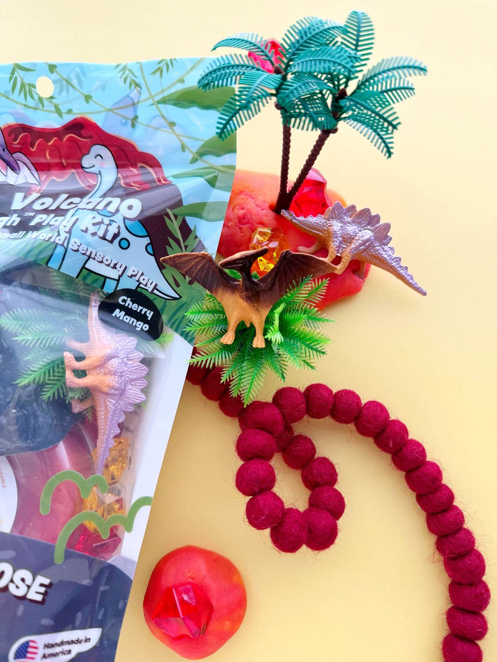 Earth Grown KidDoughs (KidDoughs by EGKD) - Dino Volcano KidDough Play Kit — alternate product image, view 3