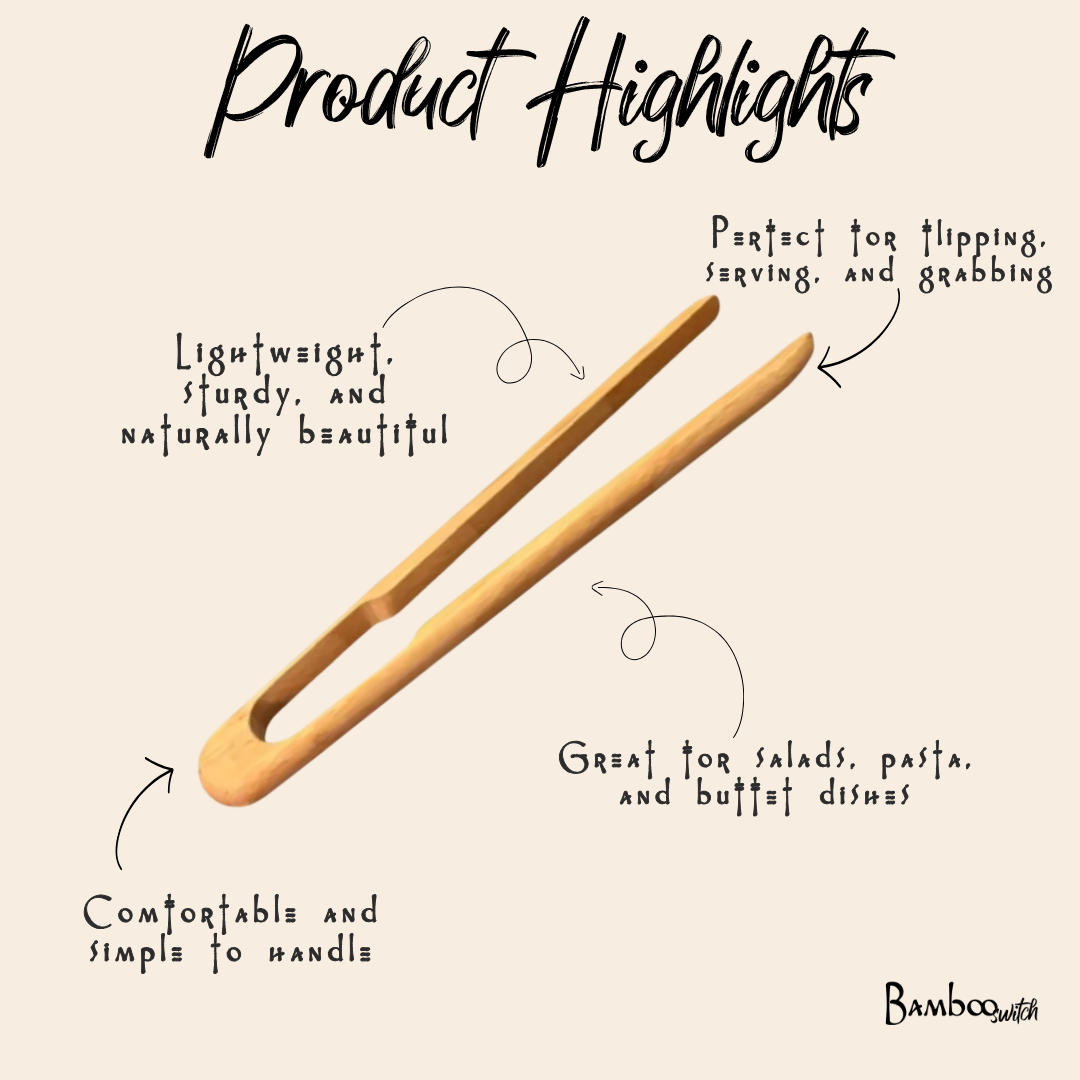 12" Bamboo Tong