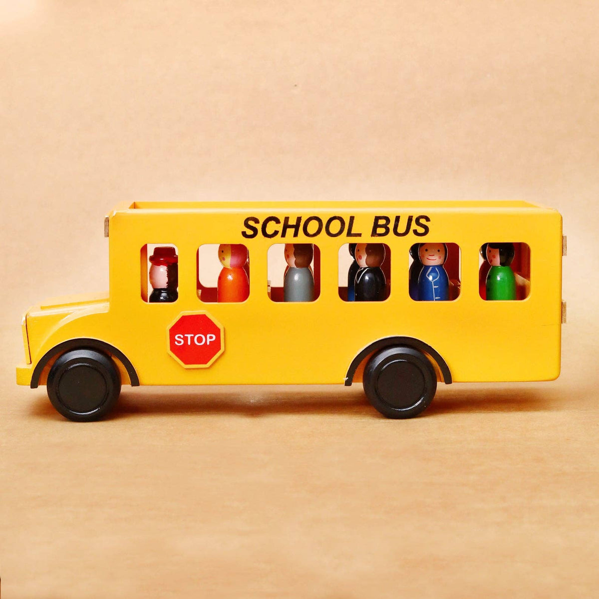 Mr. Ellie Pooh - Wooden School Bus with Children — alternate product image, view 5