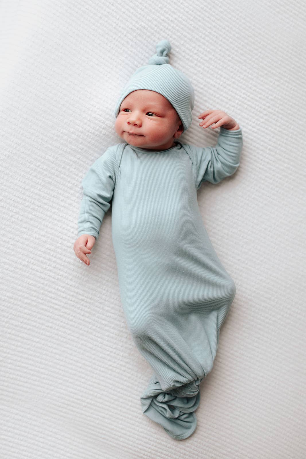 Three Little Tots - Blue Bird Knotted Gown — alternate product image, view 4
