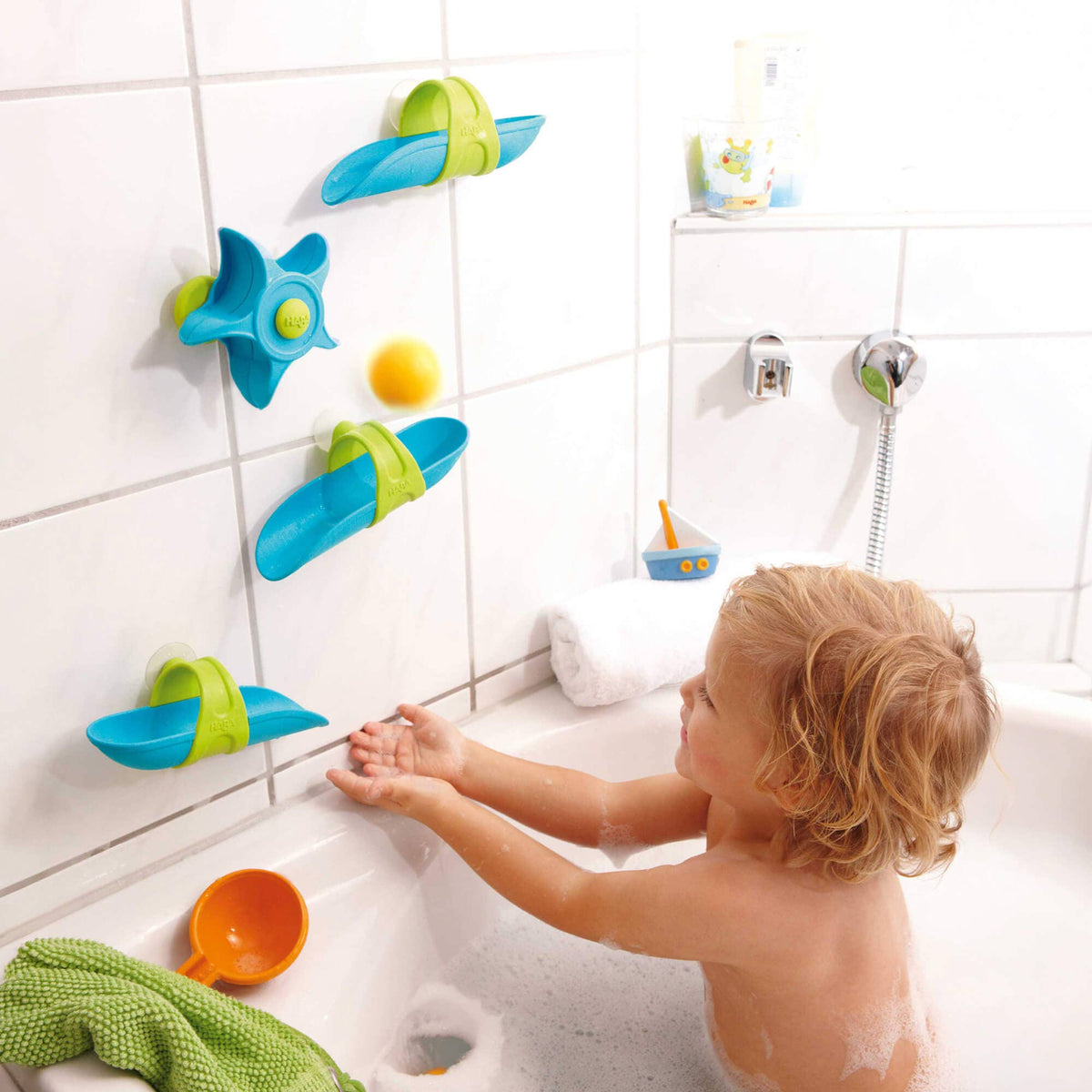 HABA USA - Set de pistas de bolas para la bañera