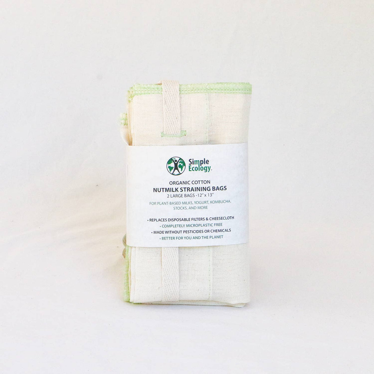 Simple Ecology - Organic Cotton Nutmilk Straining Bags - Simple Ecology — alternate product image, view 3