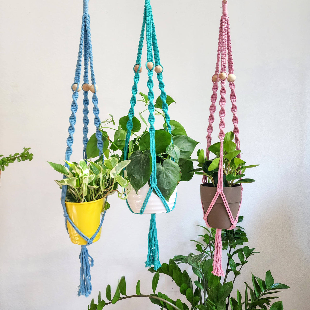 Handmade By Uruba - Boho Macrame Beaded Plant Hanger for Indoor & Outdoor Use — alternate product image, view 8