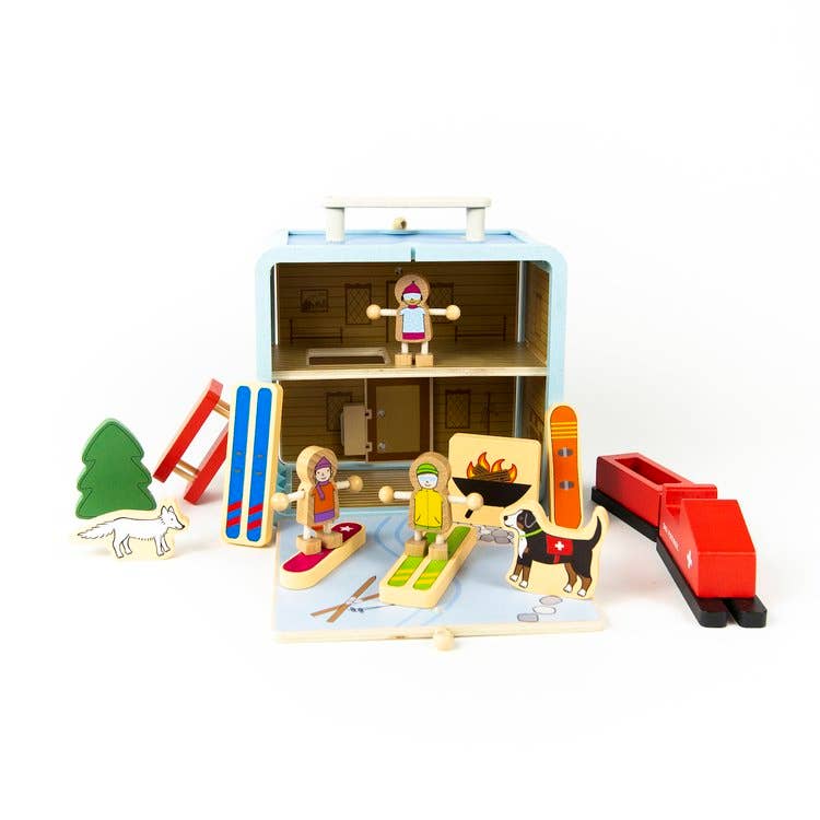 Jack Rabbit Creations Suitcase Series: Ski Chalet