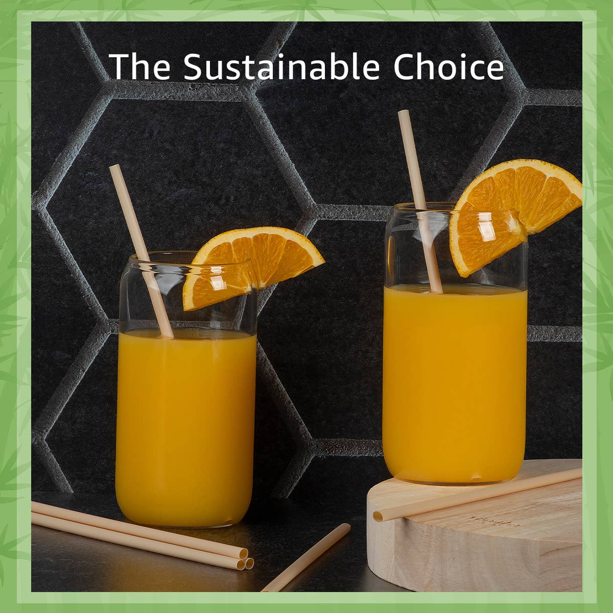 Bulk Bamboo Disposable Straws - Wrapped - 1000 Straws