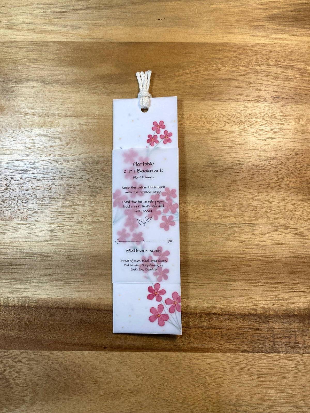 The Raven’s Edge Studio - Plantable Bookmark: 2 in 1 Eco Bookmark, Maiden Pinks