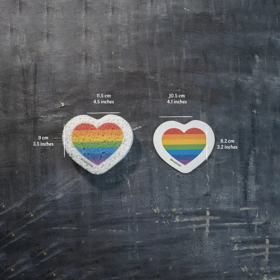 Set of 3 LGBTQ+ Pride Pop-up Sponges (Heart, Popsicle & Rainbow)