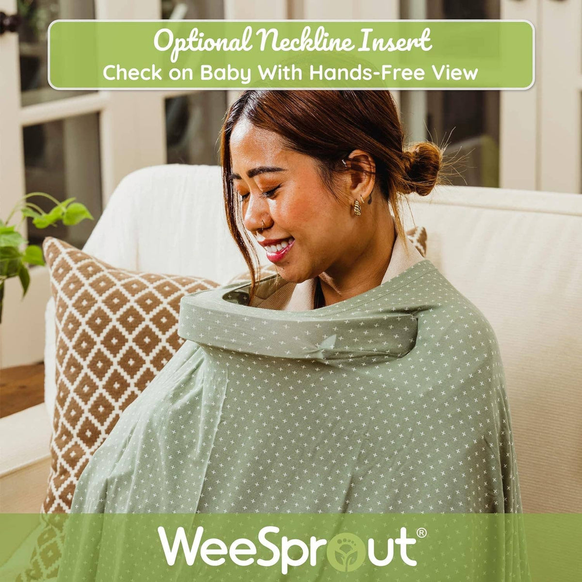 WeeSprout - 3-in-1 Nursing Cover – Breastfeeding, Car Seat & Cart Cover — alternate product image, view 15