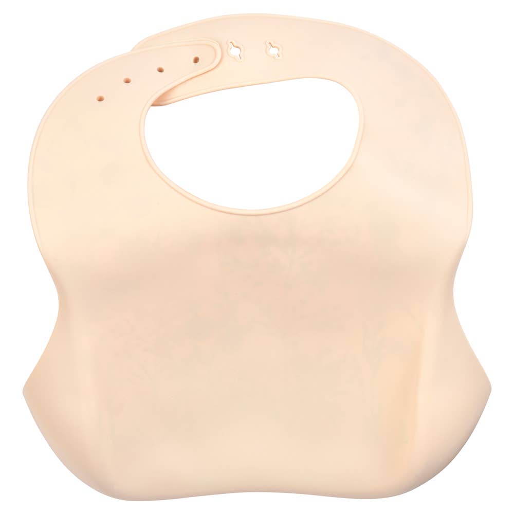 Three Little Tots - Flower Print Silicone Bib with Crumb Catcher — alternate product image, view 7