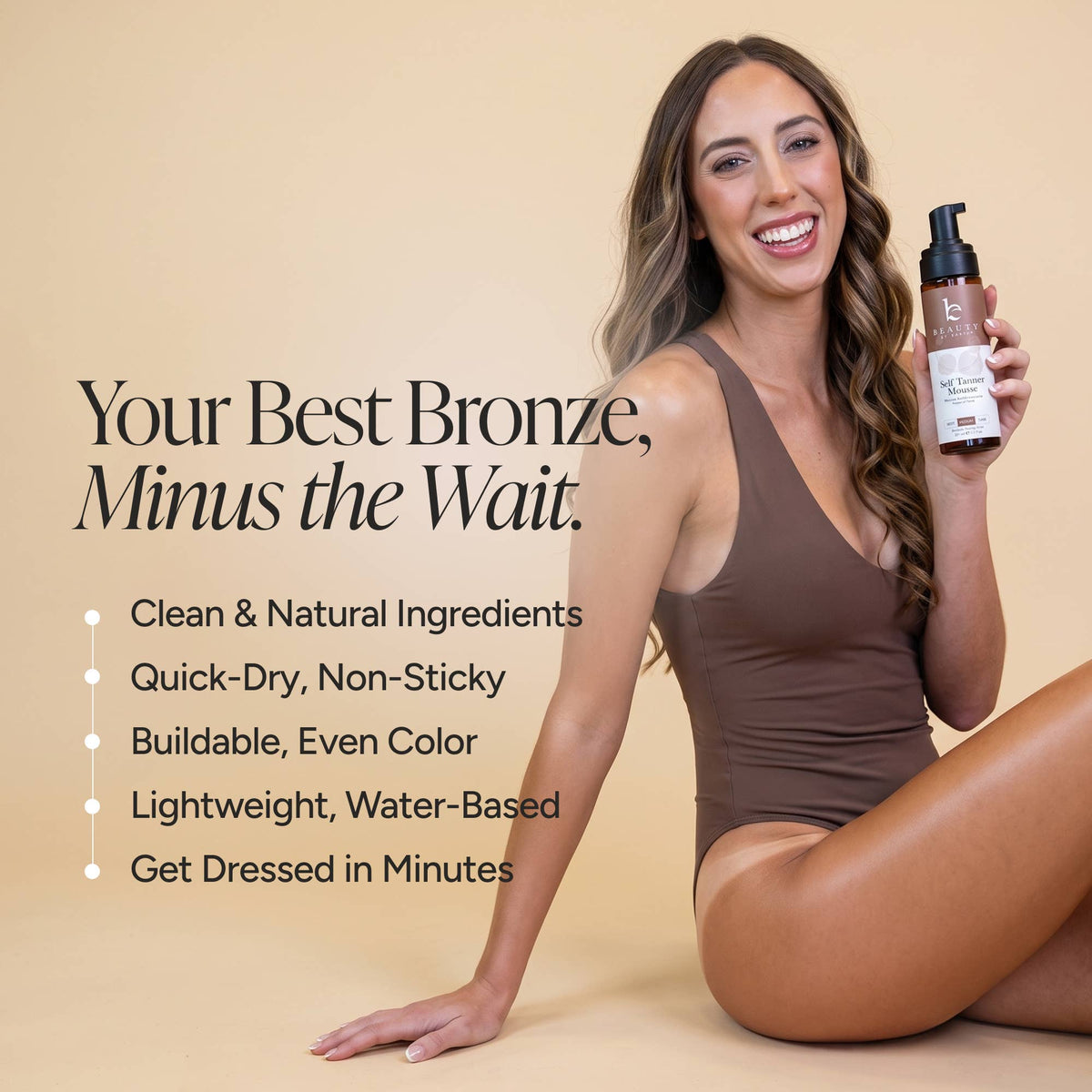 Beauty By Earth - Self Tanner Body Tanning Mousse (3 Shades, 2 Sizes) — alternate product image, view 7