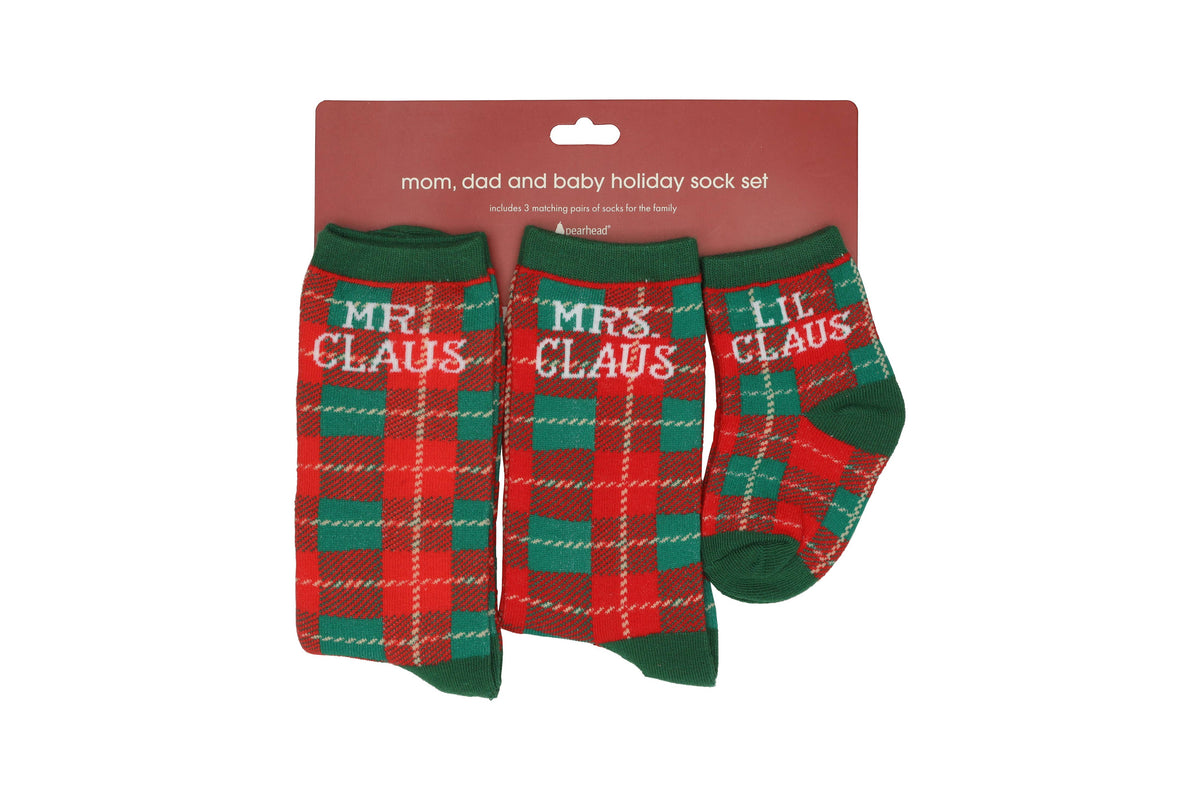 Family Sock Set, Christmas, Set of 3