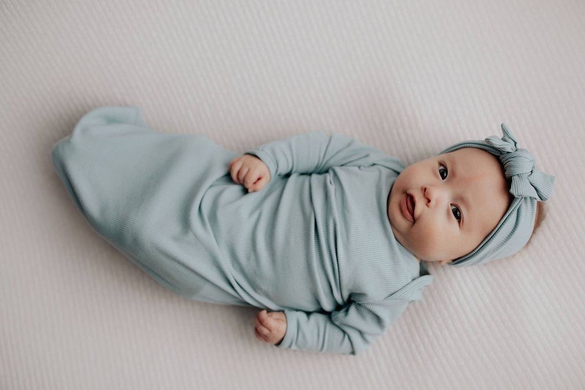 Three Little Tots - Blue Bird Knotted Gown — alternate product image, view 13