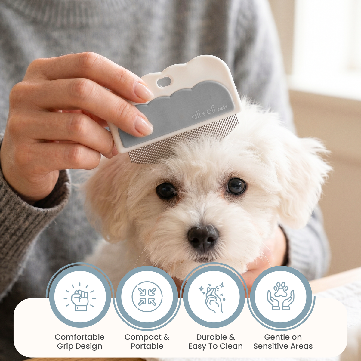 Ali+Oli - Ali+Oli Pets Eye & Face Grooming Comb for Dogs & Cats