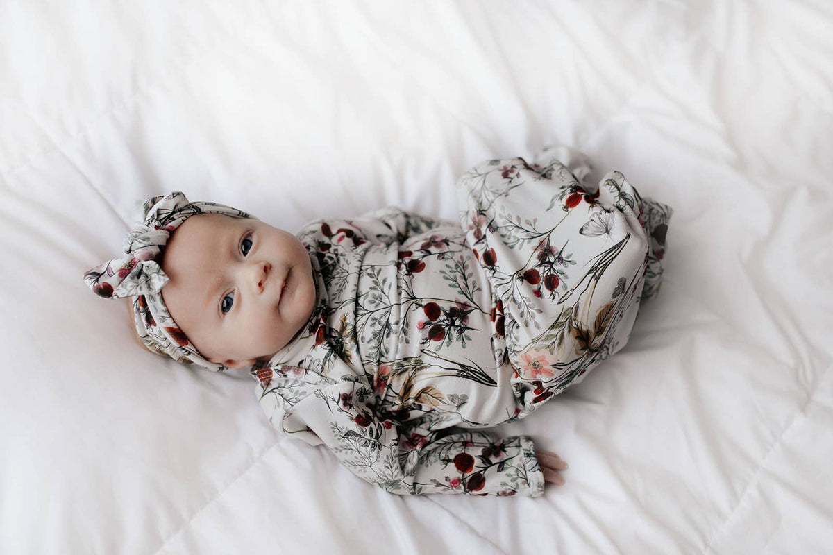 Three Little Tots - Floral Flower Knotted Gown — alternate product image, view 6