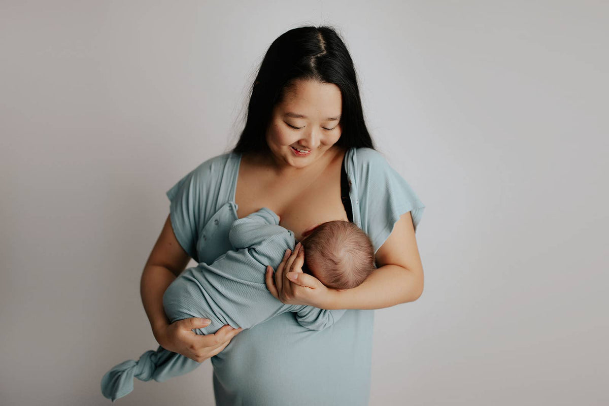 Three Little Tots - Blue Bird Knotted Gown — alternate product image, view 12