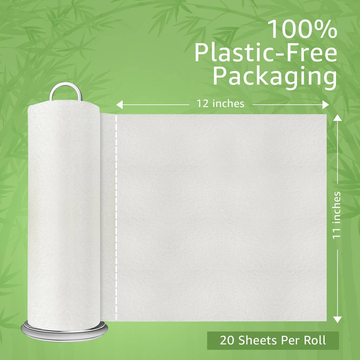 Ibambo Reusable Bamboo Paper Towels - 2 Rolls - 40 Sheets