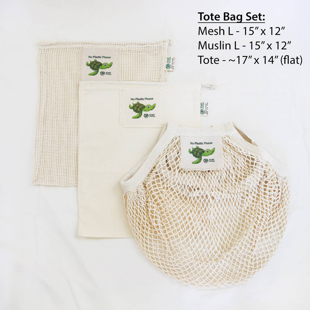 Simple Ecology - "No Plastic Please" Organic Cotton Gift Set - Simple Ecology — alternate product image, view 3