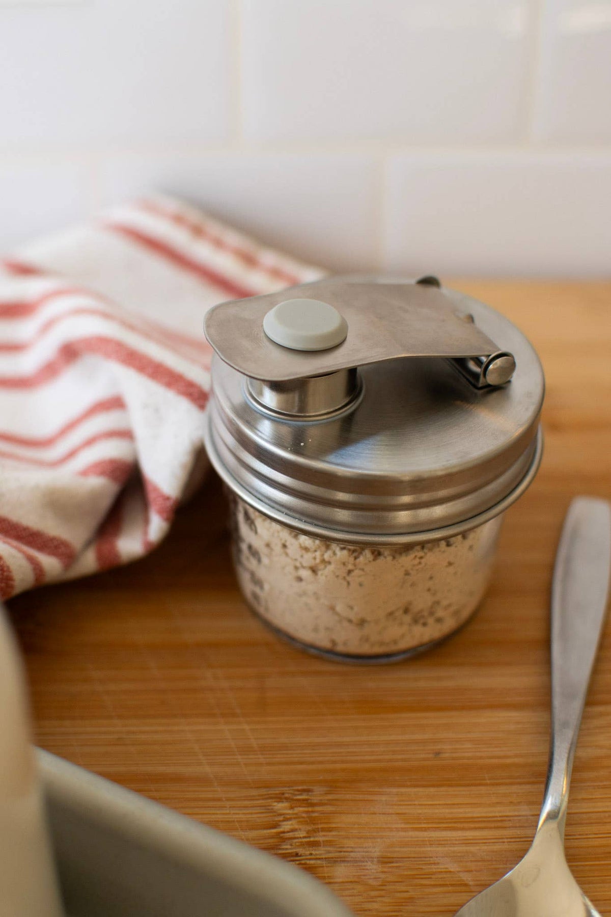 Zefiro - Pourable Jar Lid - Wide Mouth - Stainless Steel