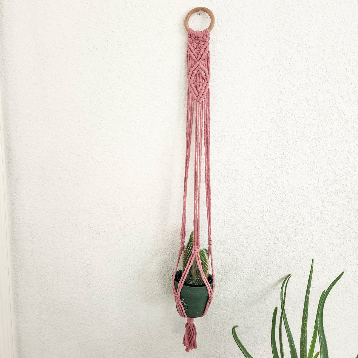Handmade By Uruba - Handwoven Macrame plant hanger, Boho Home decor & Gift — alternate product image, view 6