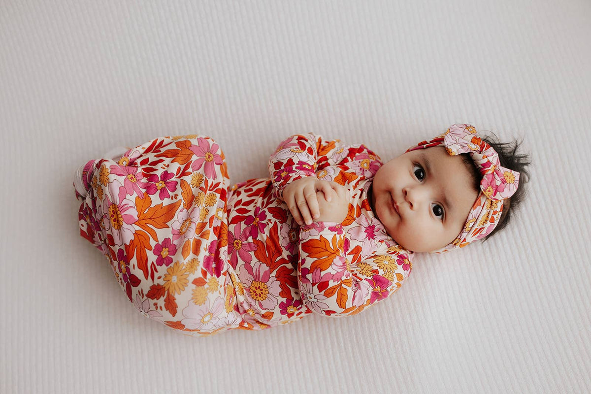 Three Little Tots - Wild Child Floral Hawaiian Knotted Gown — alternate product image, view 4