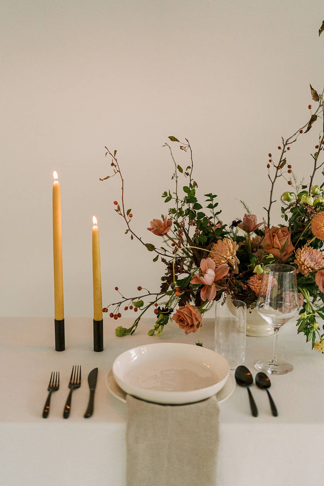 Mo&Co Home - Natural Gold | Dipped Beeswax Taper Candles | All Natural