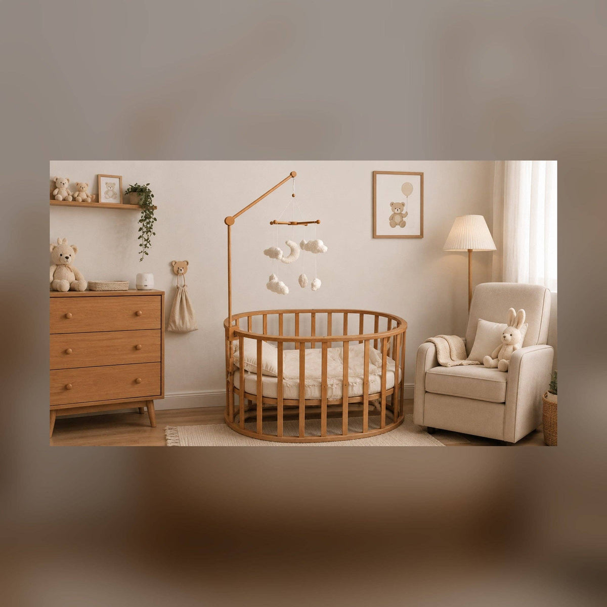 Moogco Baby - Wooden Baby Mobile Holder for Crib & Changing Table — alternate product image, view 2