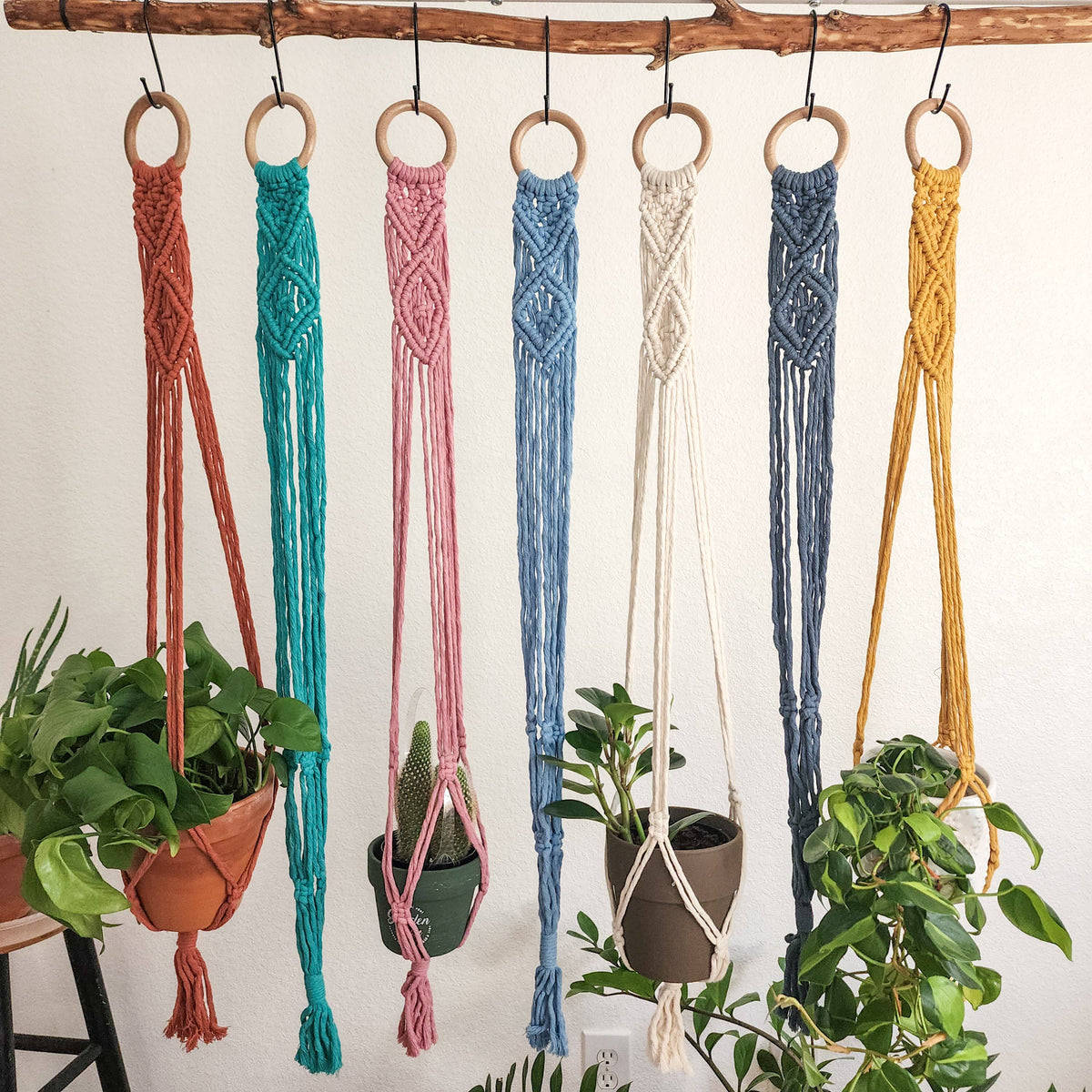 Handmade By Uruba - Handwoven Macrame plant hanger, Boho Home decor & Gift — alternate product image, view 10