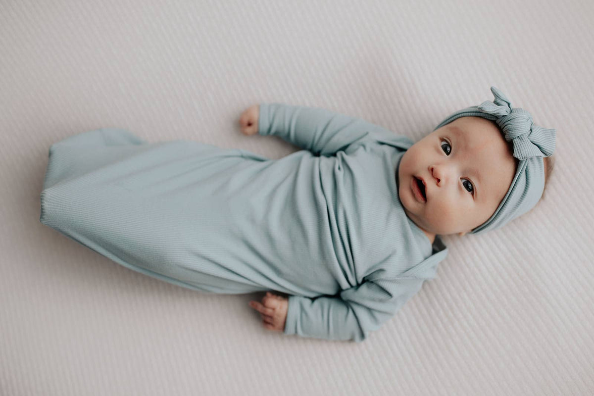 Three Little Tots - Blue Bird Knotted Gown — alternate product image, view 14